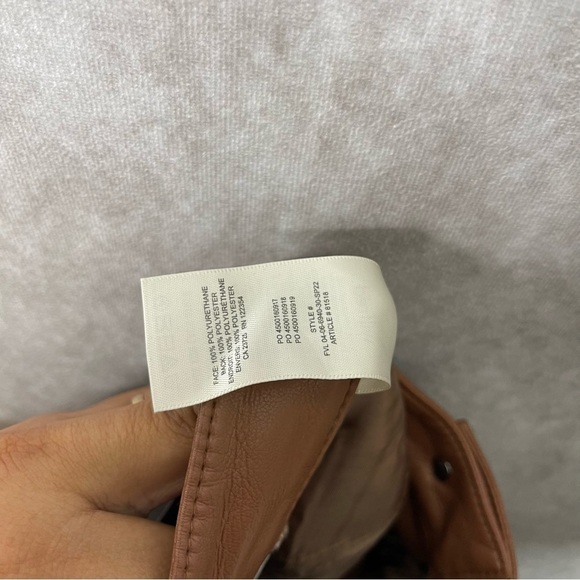 Wilfred The Melina High-Waisted Vegan Leather Pants In Cognac Brown Size 4 - Picture 4 of 8